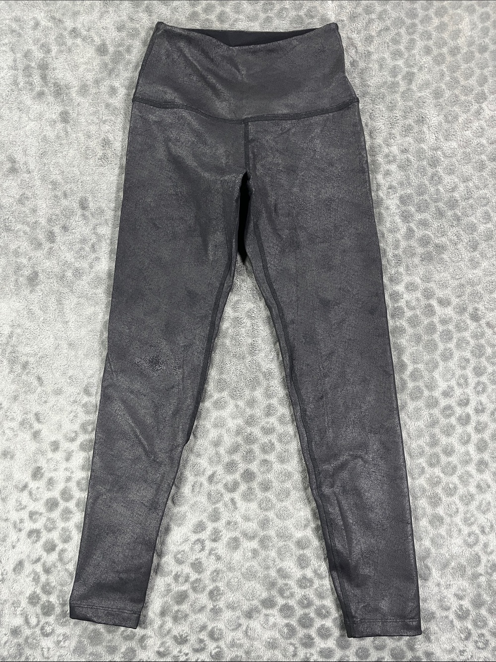 Beyond Yoga High-Waisted Black Leatherette Midi Leggings
